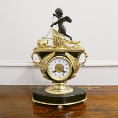 fig 1. French Bronze & Gilt Bronze Mantel Clock Set by Japy Freres