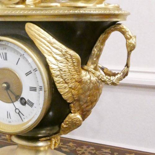 fig 3. French Bronze & Gilt Bronze Mantel Clock Set by Japy Freres