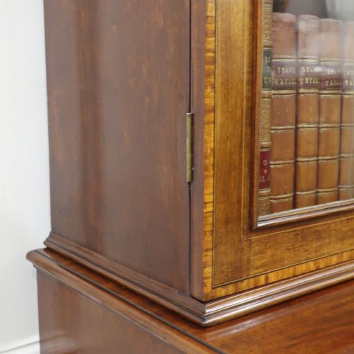 GEORGIAN MAHOGANY SECRETAIRE BOOKCASE - ADDITIONAL PHOTO 6