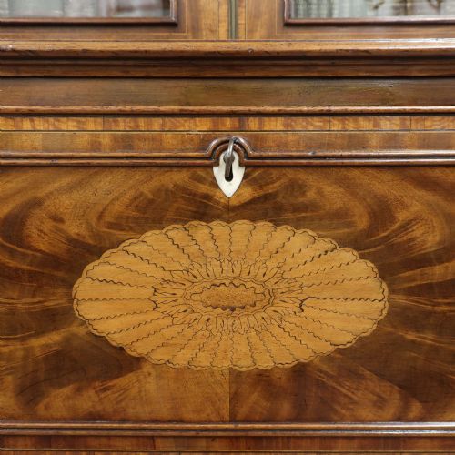 GEORGIAN MAHOGANY SECRETAIRE BOOKCASE - ADDITIONAL PHOTO 9