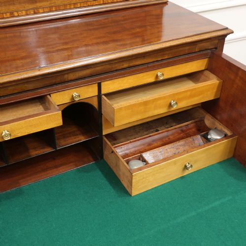 GEORGIAN MAHOGANY SECRETAIRE BOOKCASE - ADDITIONAL PHOTO 14