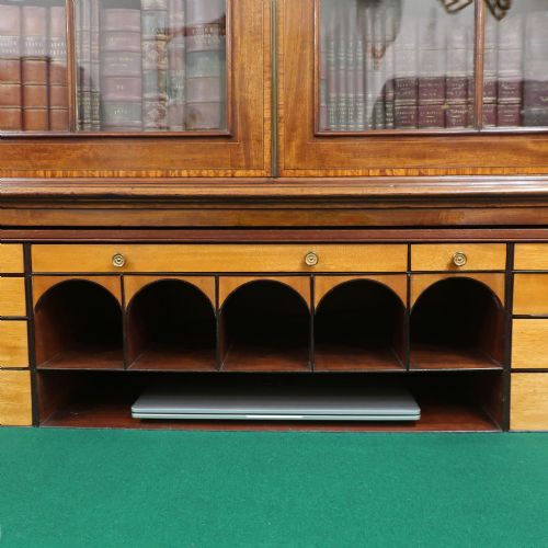 GEORGIAN MAHOGANY SECRETAIRE BOOKCASE - ADDITIONAL PHOTO 16