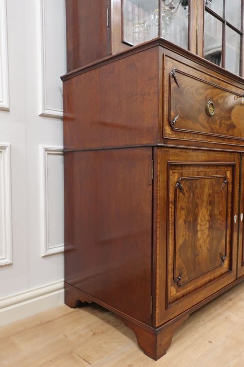 GEORGIAN MAHOGANY SECRETAIRE BOOKCASE - ADDITIONAL PHOTO 19