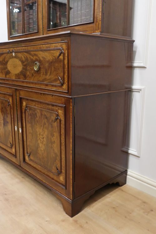 GEORGIAN MAHOGANY SECRETAIRE BOOKCASE - ADDITIONAL PHOTO 20
