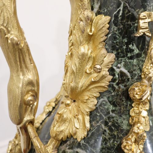 PAIR OF FRENCH LOUIS XVI STYLE MARBLE GILT BRONZE TABLE LAMPS - ADDITIONAL PHOTO 6