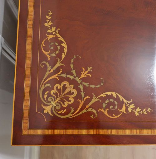 EDWARDIAN MAHOGANY MARQUETRY DRINKS TABLE - ADDITIONAL PHOTO 3