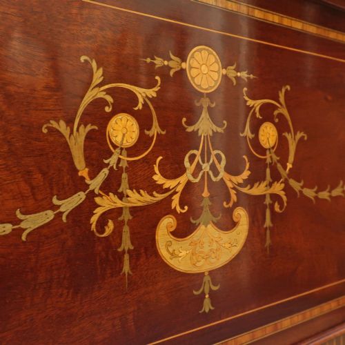 EDWARDIAN MAHOGANY MARQUETRY DRINKS TABLE - ADDITIONAL PHOTO 6