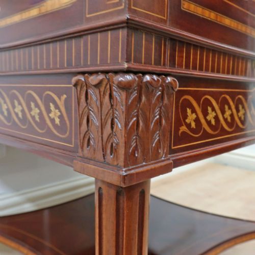 EDWARDIAN MAHOGANY MARQUETRY DRINKS TABLE - ADDITIONAL PHOTO 8