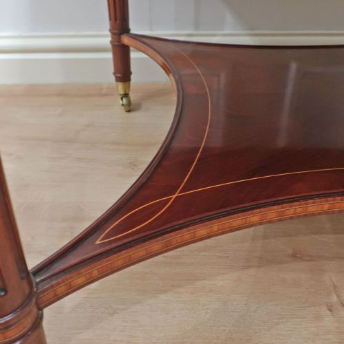 EDWARDIAN MAHOGANY MARQUETRY DRINKS TABLE - ADDITIONAL PHOTO 11