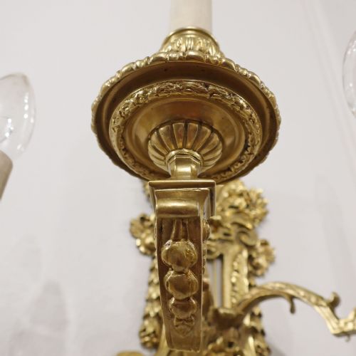 PAIR OF LOUIS XIV STYLE GILT BRONZE WALL LIGHTS - ADDITIONAL PHOTO 8