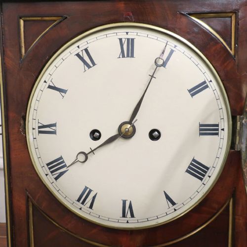 GEORGIAN MAHOGANY BRACKET CLOCK - ADDITIONAL PHOTO 2