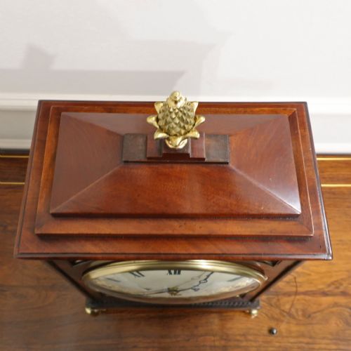 GEORGIAN MAHOGANY BRACKET CLOCK - ADDITIONAL PHOTO 5