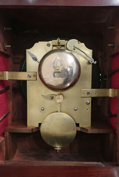 GEORGIAN MAHOGANY BRACKET CLOCK - ADDITIONAL PHOTO 10