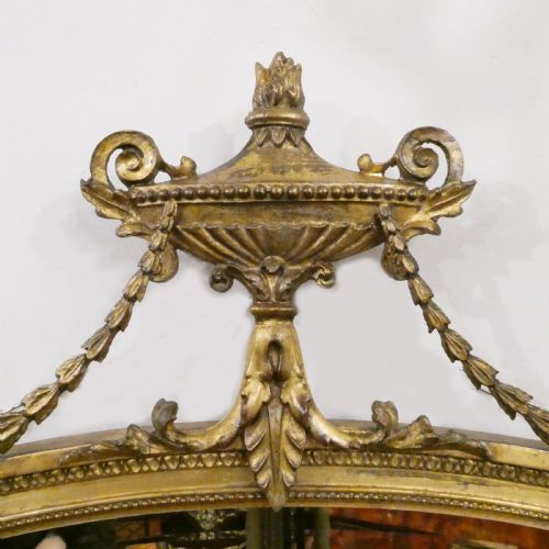 EDWARDIAN ADAM STYLE GILTWOOD WALL MIRROR - ADDITIONAL PHOTO 1