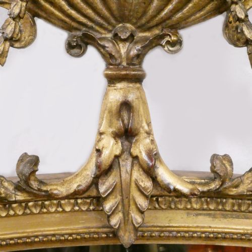 EDWARDIAN ADAM STYLE GILTWOOD WALL MIRROR - ADDITIONAL PHOTO 2