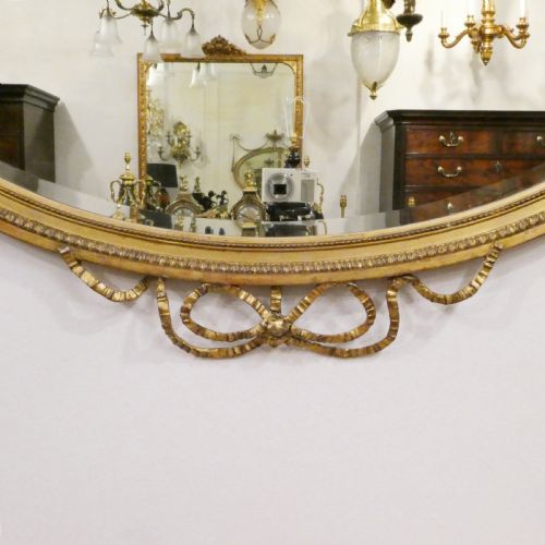 EDWARDIAN ADAM STYLE GILTWOOD WALL MIRROR - ADDITIONAL PHOTO 8