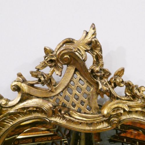 PAIR OF FRENCH ROCOCO STYLE GILTWOOD WALL MIRRORS - ADDITIONAL PHOTO 7
