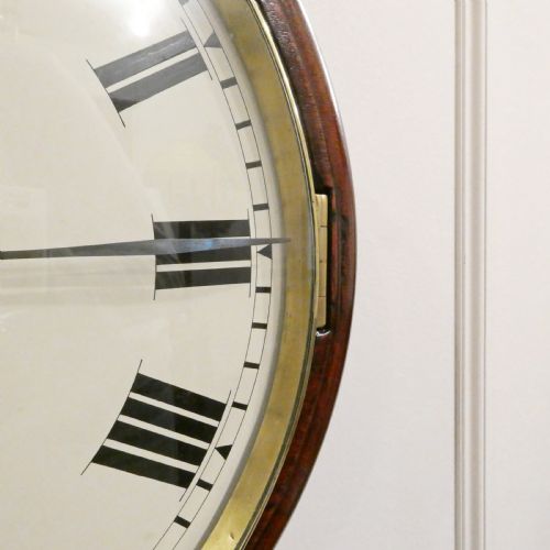 GEORGIAN TWIN FUSEE WALL CLOCK BY JAMES MURRAY OF LONDON - ADDITIONAL PHOTO 4