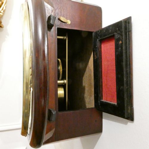 GEORGIAN TWIN FUSEE WALL CLOCK BY JAMES MURRAY OF LONDON - ADDITIONAL PHOTO 5
