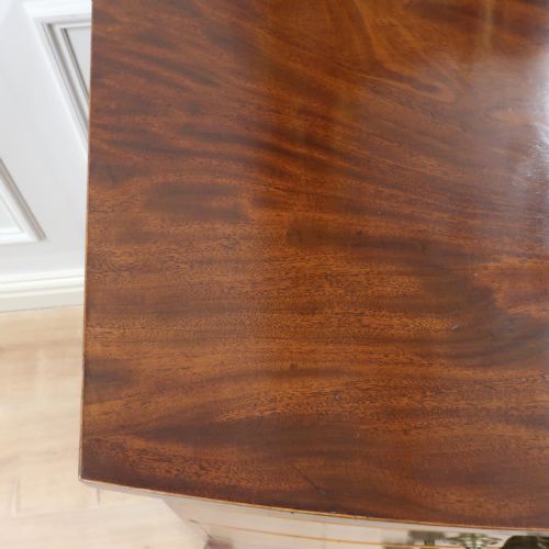 GEORGIAN MAHOGANY BOW FRONTED CHEST OF DRAWERS - ADDITIONAL PHOTO 6