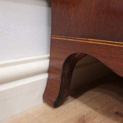 GEORGIAN MAHOGANY BOW FRONTED CHEST OF DRAWERS - ADDITIONAL PHOTO 12