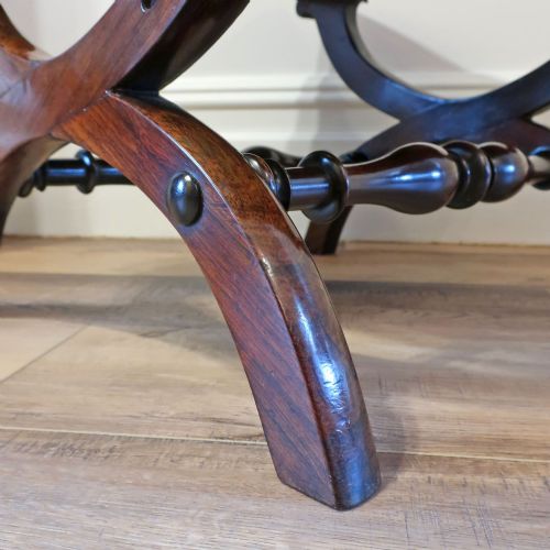 EARLY VICTORIAN ROSEWOOD STOOL - ADDITIONAL PHOTO 3