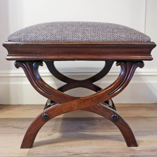 EARLY VICTORIAN ROSEWOOD STOOL - ADDITIONAL PHOTO 6