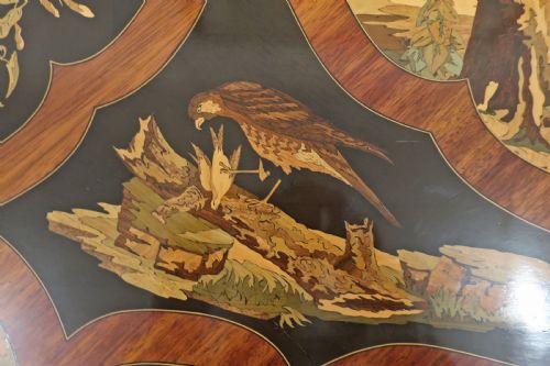 FRENCH LOUIS XV STYLE MARQUETRY BUREAU PLAT TABLE - ADDITIONAL PHOTO 3