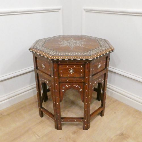 LATE 19TH CENTURY HOSHIARPUR OCTAGONAL TABLE
