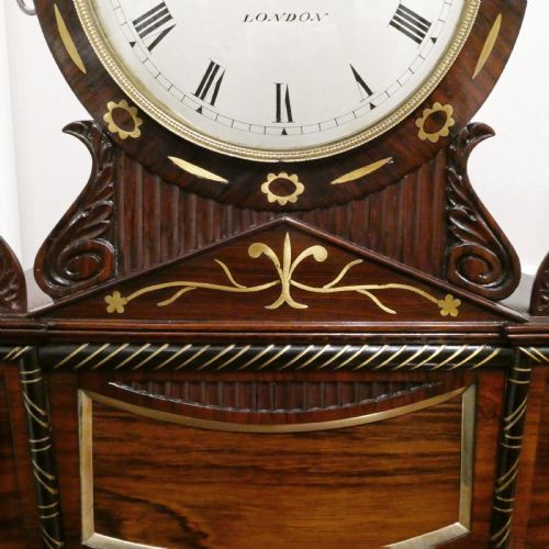 GEORGIAN ROSEWOOD BRACKET CLOCK BY TURNER OF LONDON - ADDITIONAL PHOTO 5
