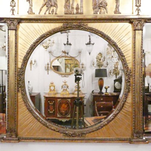 VICTORIAN GILT WALL MIRROR IN THE REGENCY STYLE - ADDITIONAL PHOTO 1