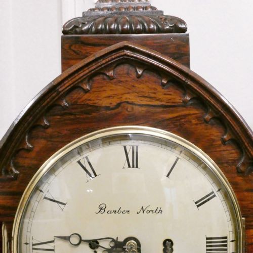 WILLIAM IV ROSEWOOD BRACKET CLOCK BY BARBER NORTH OF YORK - ADDITIONAL PHOTO 6