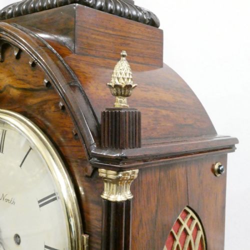 WILLIAM IV ROSEWOOD BRACKET CLOCK BY BARBER NORTH OF YORK - ADDITIONAL PHOTO 11