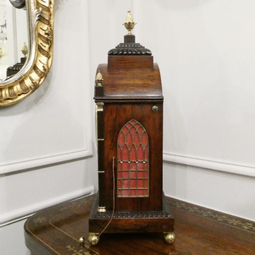 WILLIAM IV ROSEWOOD BRACKET CLOCK BY BARBER NORTH OF YORK - ADDITIONAL PHOTO 12