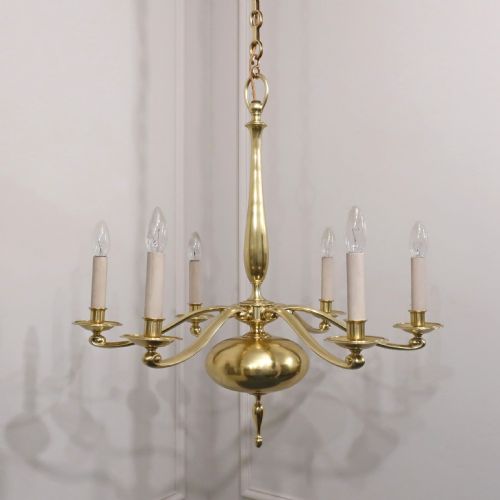 ART NOUVEAU GILT BRONZE CHANDELIER BY GEC