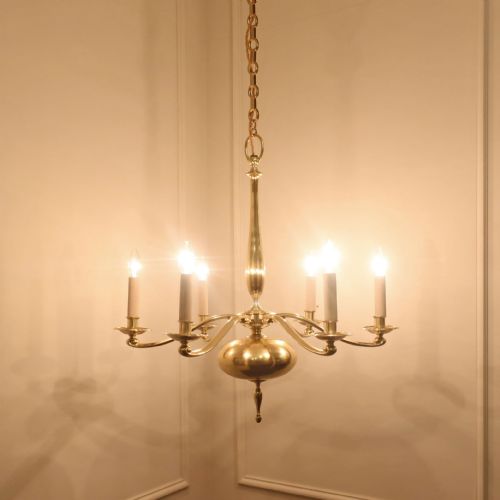ART NOUVEAU GILT BRONZE CHANDELIER BY GEC - ADDITIONAL PHOTO 1