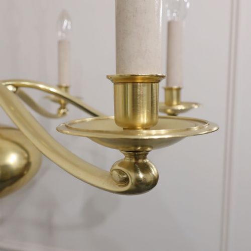 ART NOUVEAU GILT BRONZE CHANDELIER BY GEC - ADDITIONAL PHOTO 6