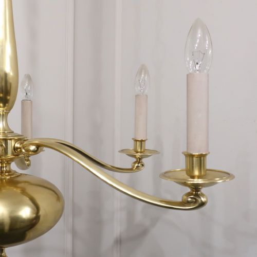 ART NOUVEAU GILT BRONZE CHANDELIER BY GEC - ADDITIONAL PHOTO 7