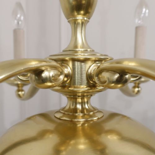 ART NOUVEAU GILT BRONZE CHANDELIER BY GEC - ADDITIONAL PHOTO 8
