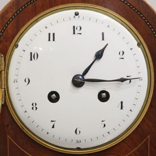 FRENCH BELLE EPOQUE MAHOGANY MANTEL CLOCK - ADDITIONAL PHOTO 2