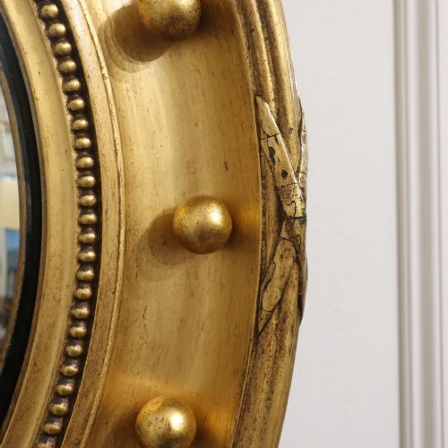 REGENCY GILTWOOD CONVEX WALL MIRROR - ADDITIONAL PHOTO 3