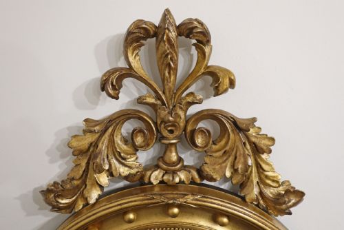 REGENCY GILTWOOD CONVEX WALL MIRROR - ADDITIONAL PHOTO 4