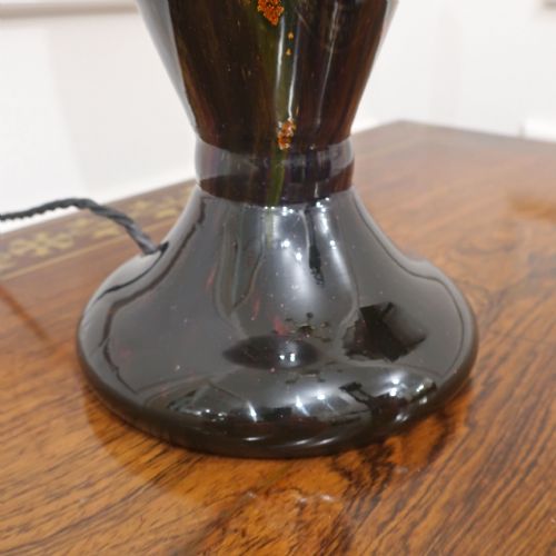 ART DECO MOTTLED GLASS TABLE LAMP IN THE STYLE OF CHARLES SCHNEIDER - ADDITIONAL PHOTO 9