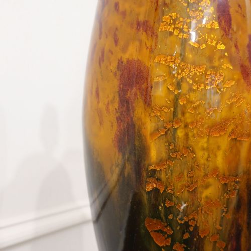 ART DECO MOTTLED GLASS TABLE LAMP IN THE STYLE OF CHARLES SCHNEIDER - ADDITIONAL PHOTO 10