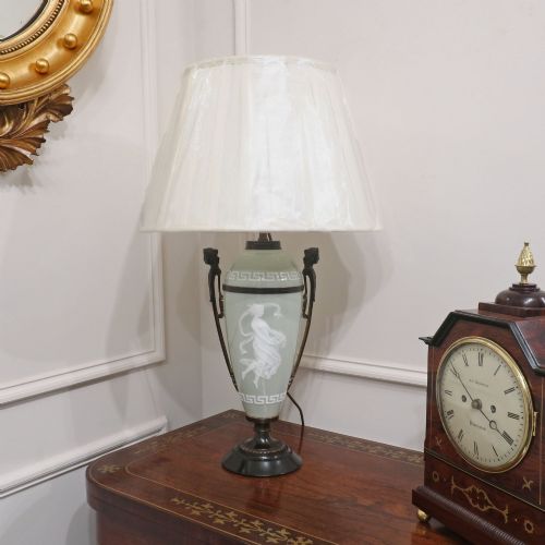 French Neoclassical Style Pate Sur Pate Porcelain Table Lamp