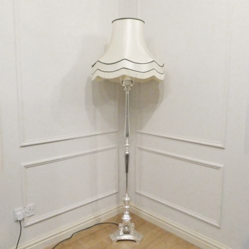 Early 20th Century Silver Floor Lamp