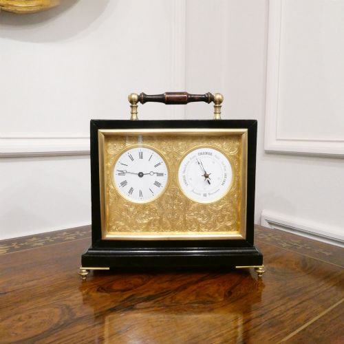 Edwardian Mantel Clock & Barometer