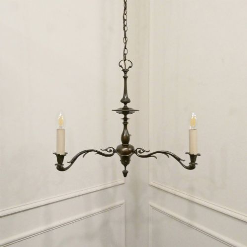 Early 20th Century Dutch Bronze Chandelier