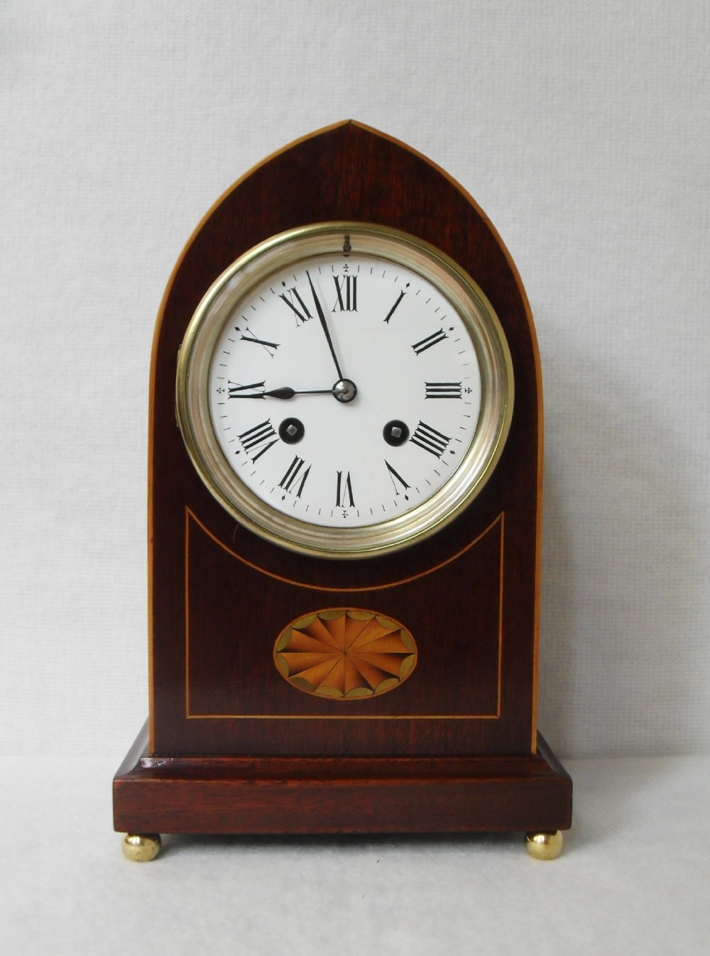 Edwardian Lancet Top Mantel Clock