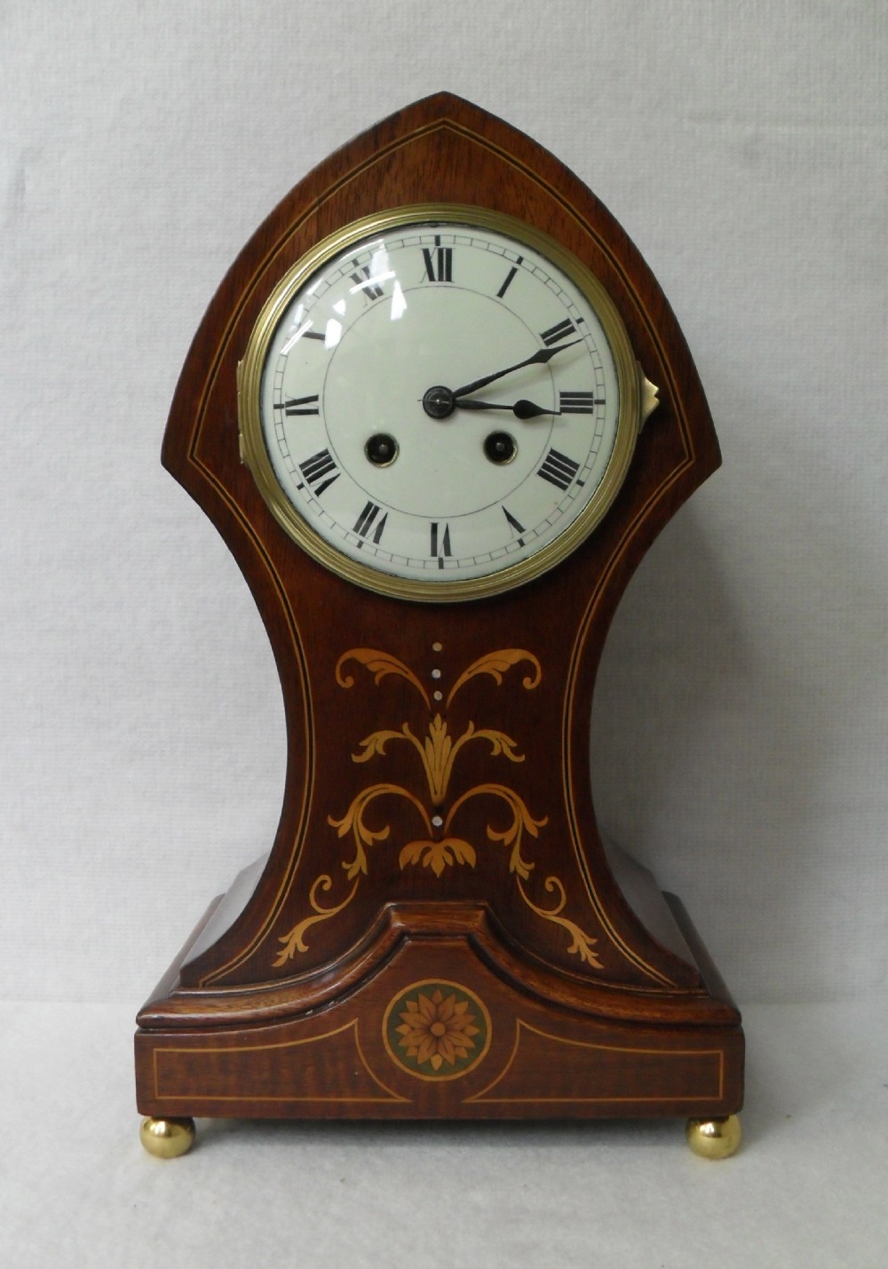 Edwardian Inlaid Mantel Clock